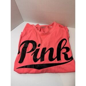 Victoria's Secret PINK Long Sleeve Shirt Size Medium Neon Pink